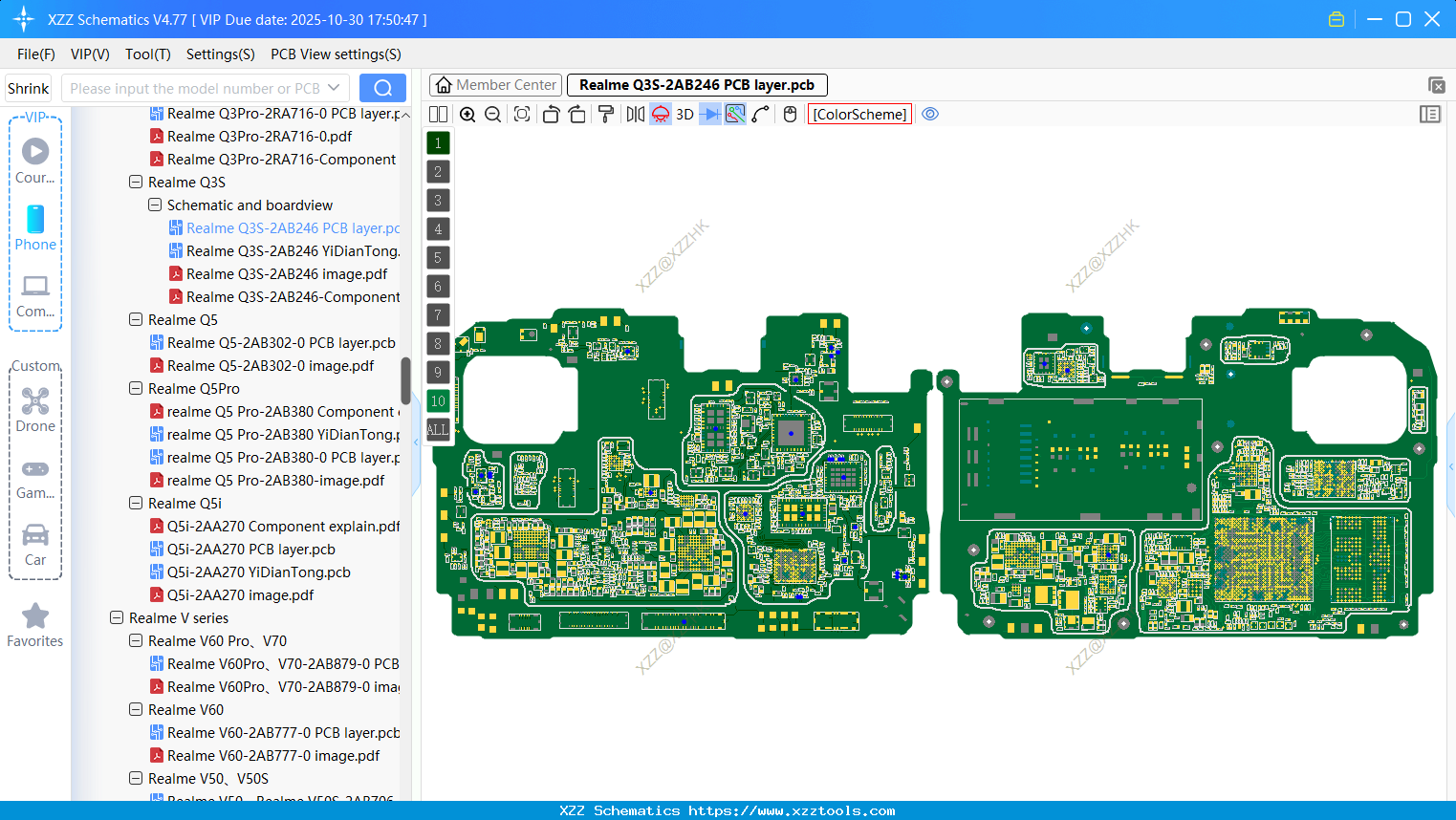 Realme Q3S-2AB246 PCB Layer